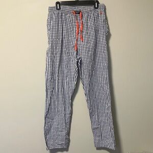 Polo Ralph Lauren Blue and White Gingham Checkered Pajama Pants